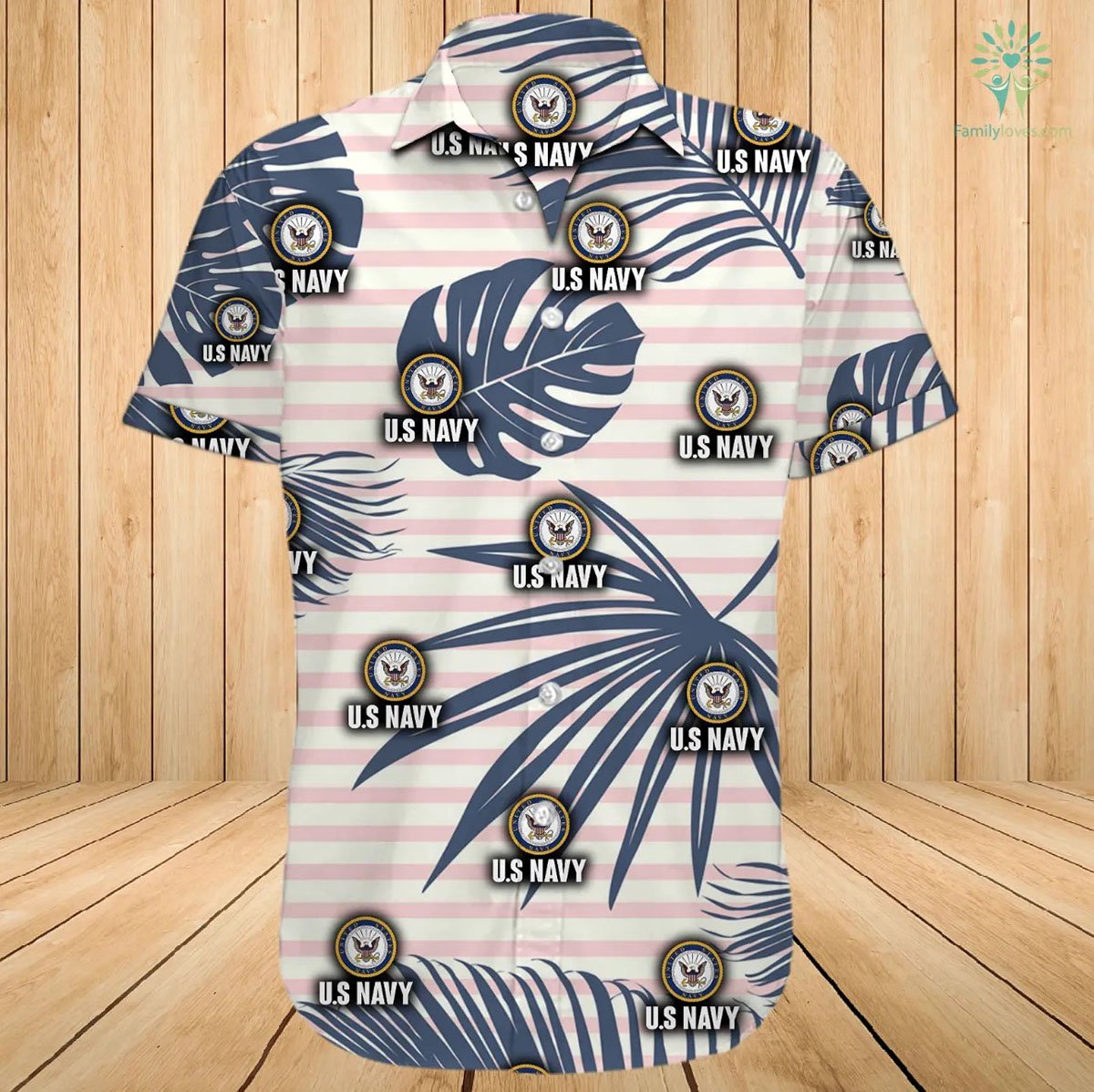 Navy All Over Printed Hawaii Shirt Ha55847