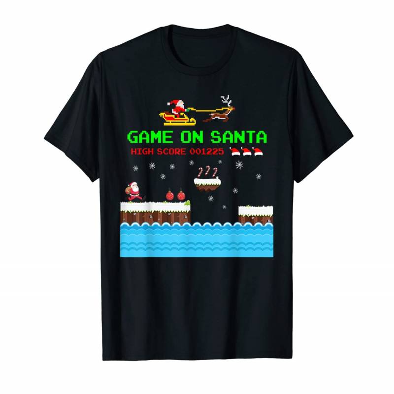 Video Game On Santa Ugly Christmas Gamer Santa Claus Gift T-shirt