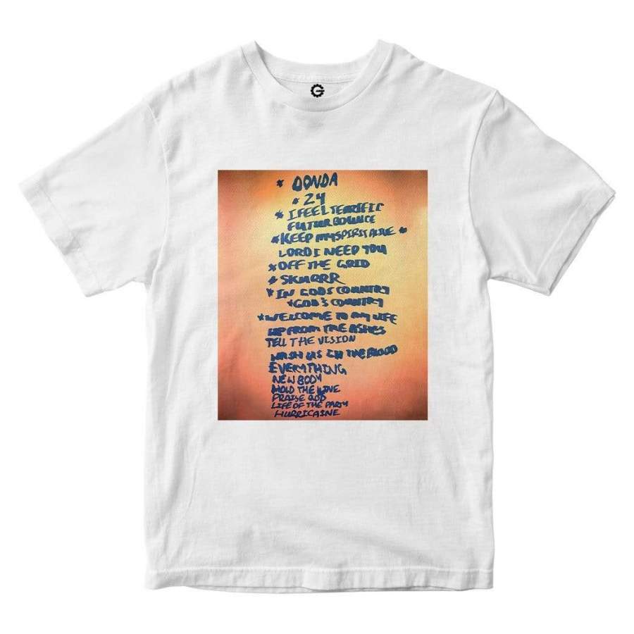 Kanye West New Album Donda With Child list of songs Men Tshirt