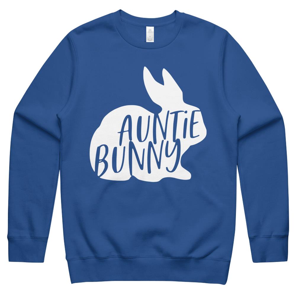 Auntie Bunny Cute Rabbit Family Matching Happy Easter Day Crewneck Sweatshirt