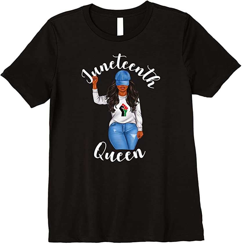 Womens Juneteenth Queen African American Woman Black Girl Power Premium T-Shirt