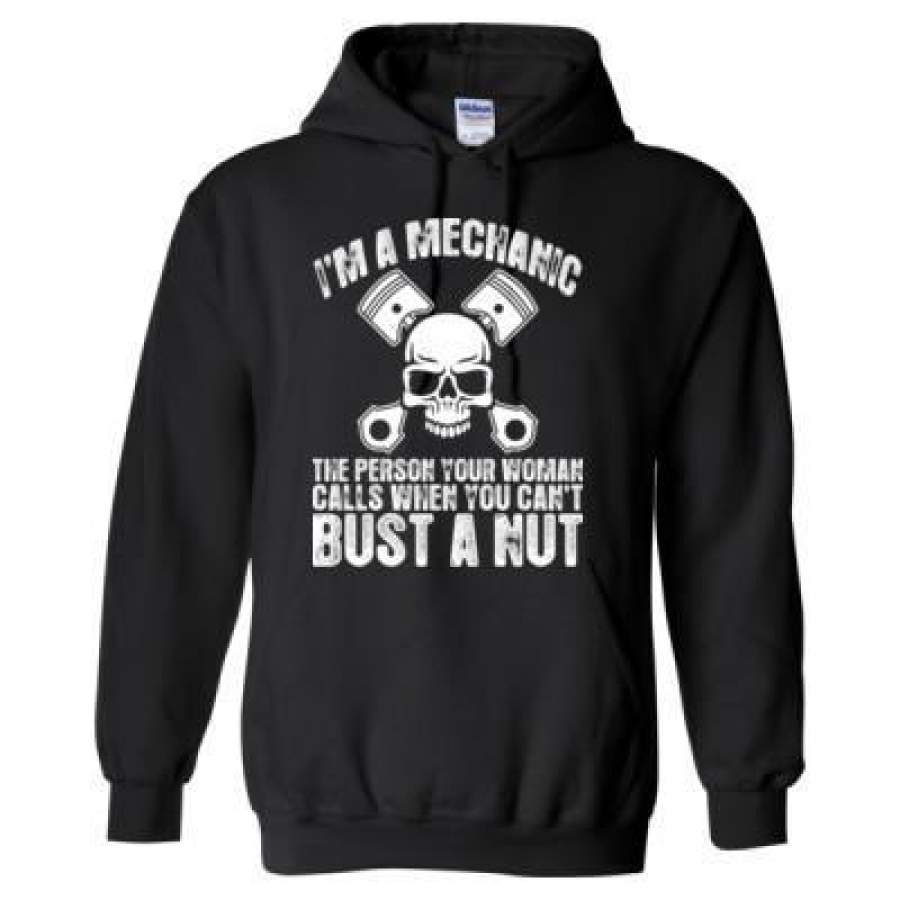 AGR I Am A Mechanic The Person Your Woman Call When You Cannot Bust A Nut – Heavy Blend™ Hooded Sweatshirt