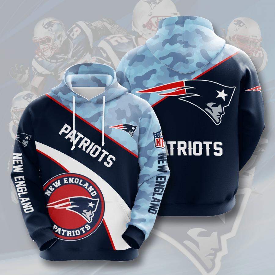 New England Patriots Camo Hoodie Unisex 3D All Over Print