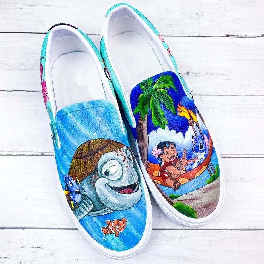 Stitch And Nemo Slip On Shoes