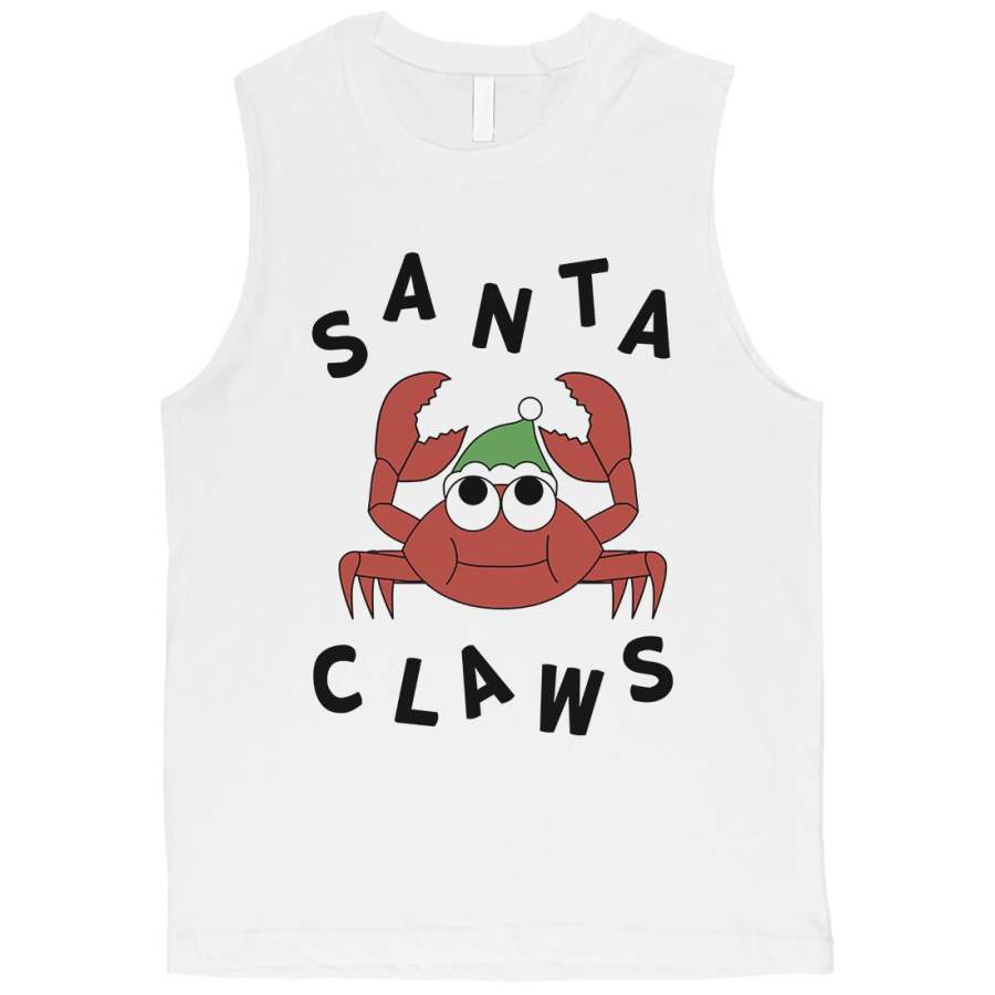 Santa Claws Crab Mens Muscle Shirt