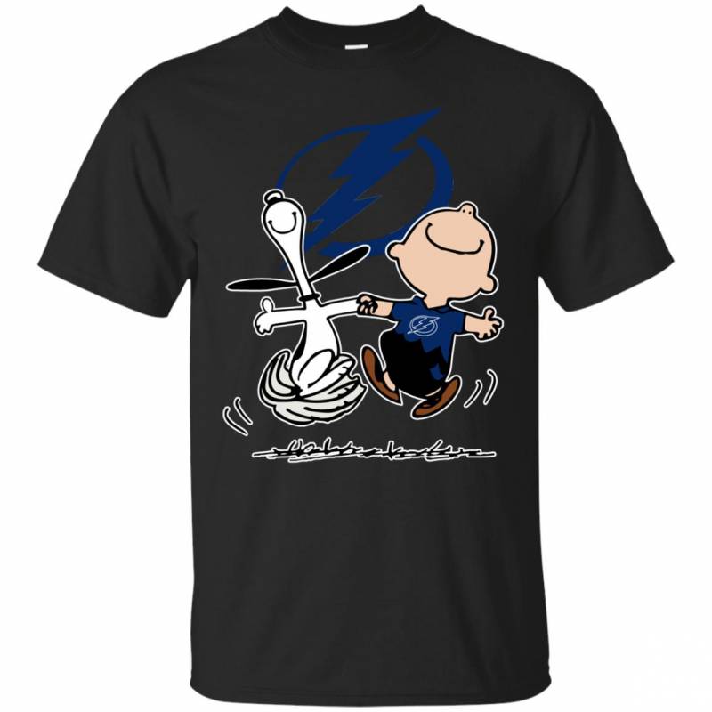 Charlie Brown & Snoopy – Tampa Bay Lightning T-shirts Sweat Shirts Long Sleeves Hoodies