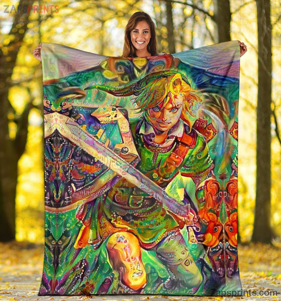 Retro Link Legend Of Zelda Blanket