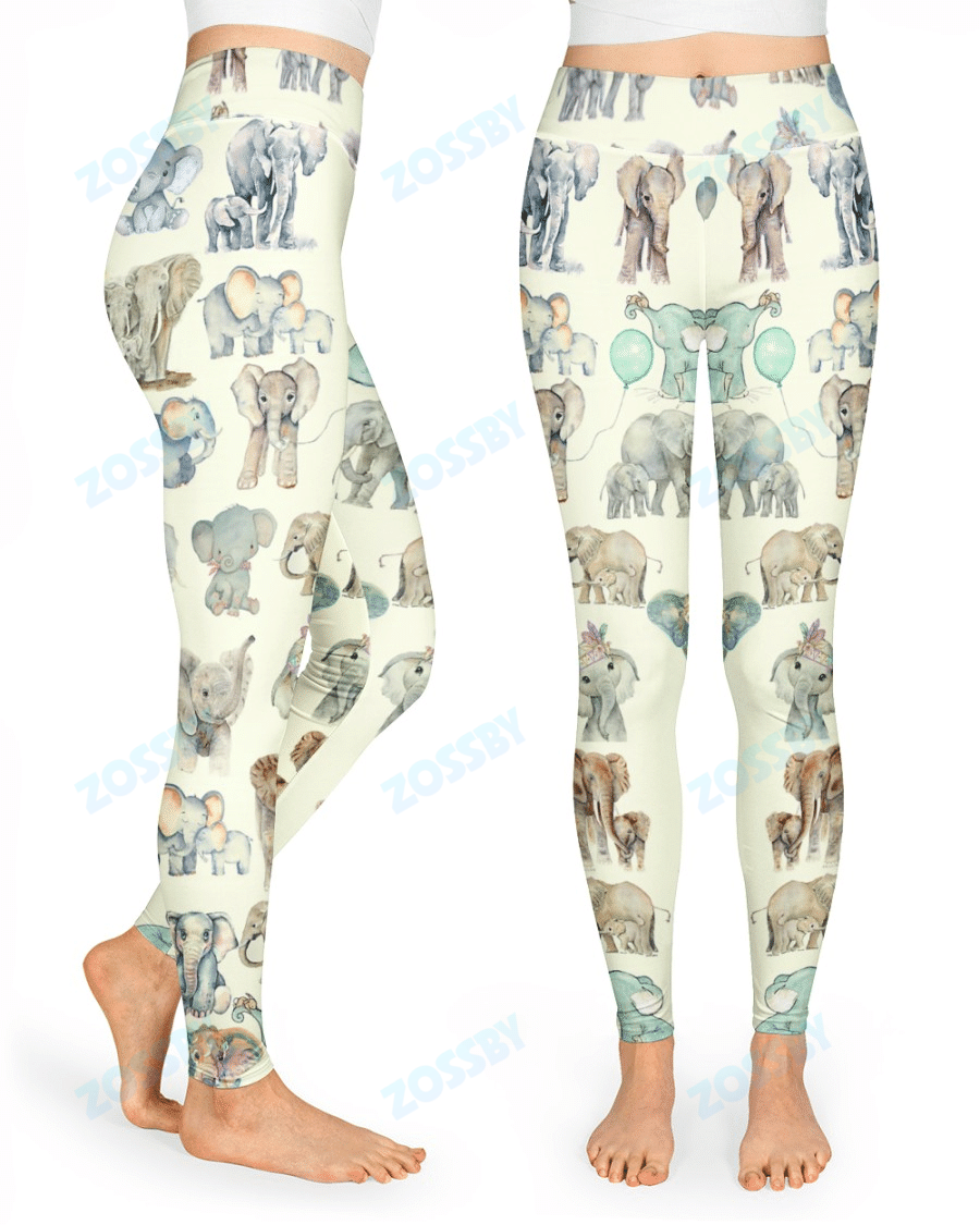 Elephants Lovers High Waist Leggings Lh01