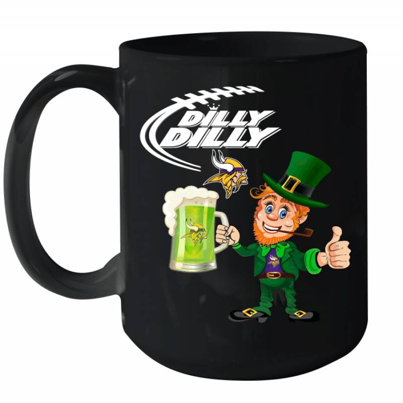 Minnesota Vikings Dilly Dilly Saint Patrick Day Ceramic Mug 15oz