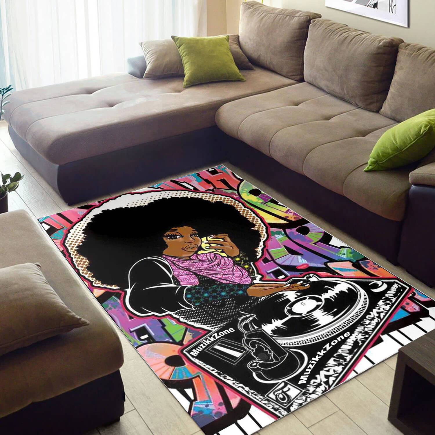 Afrocentric Area Rugs Beautiful Lady With Afro African Print Carpet Afrocentric Living Room Ideas WBG12987