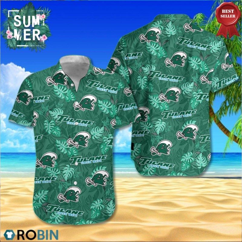 Tulane Green Wave All Over Print Aloha Shirt Hawaiian Ha96549