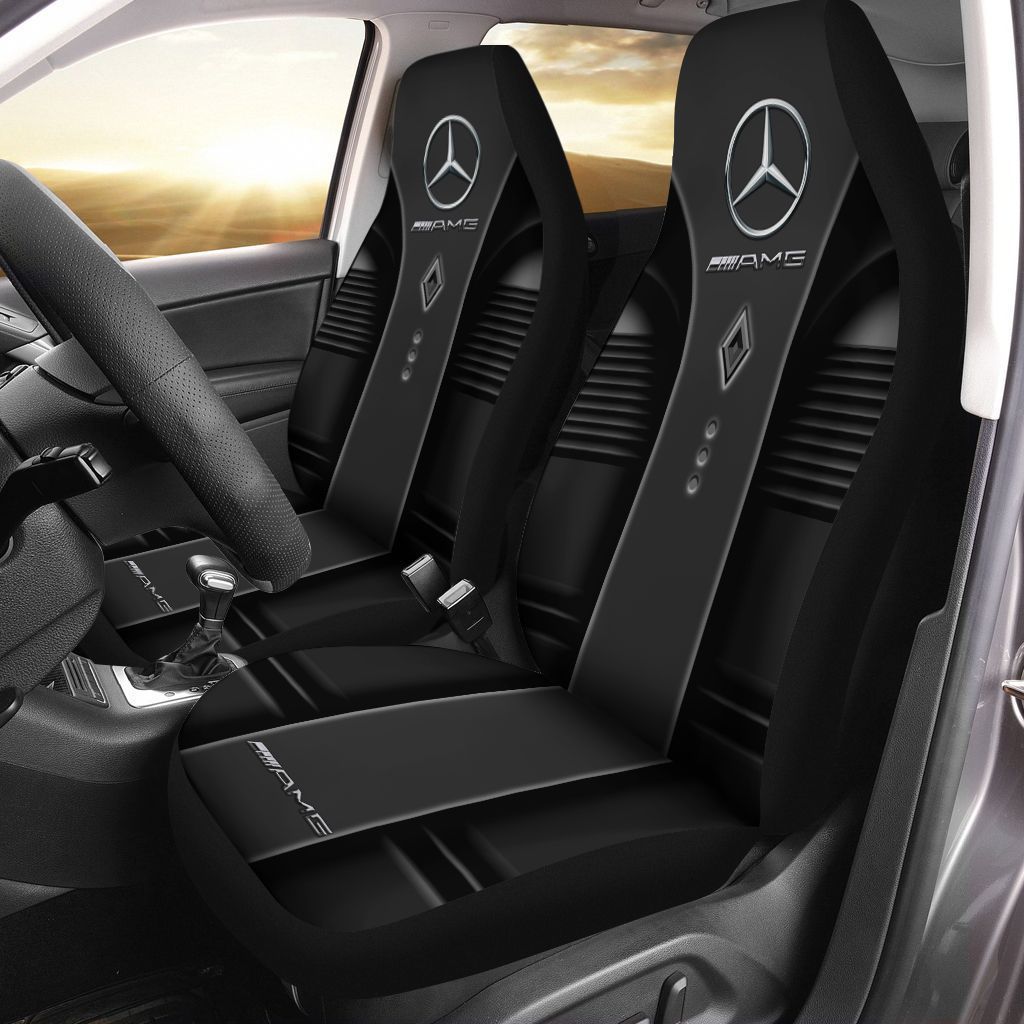Mercedes Benz Car Seat Cover (Set Of 2) Ver 1 (Black)