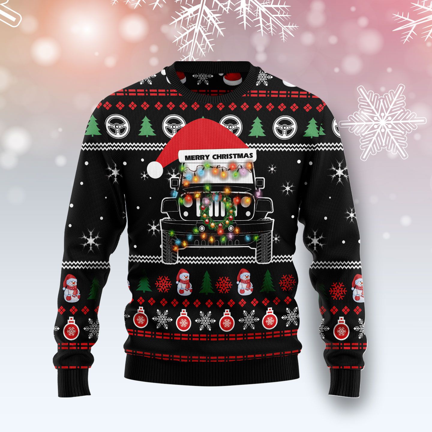 Jeep Merry Christmas G51110 Ugly Christmas Sweater