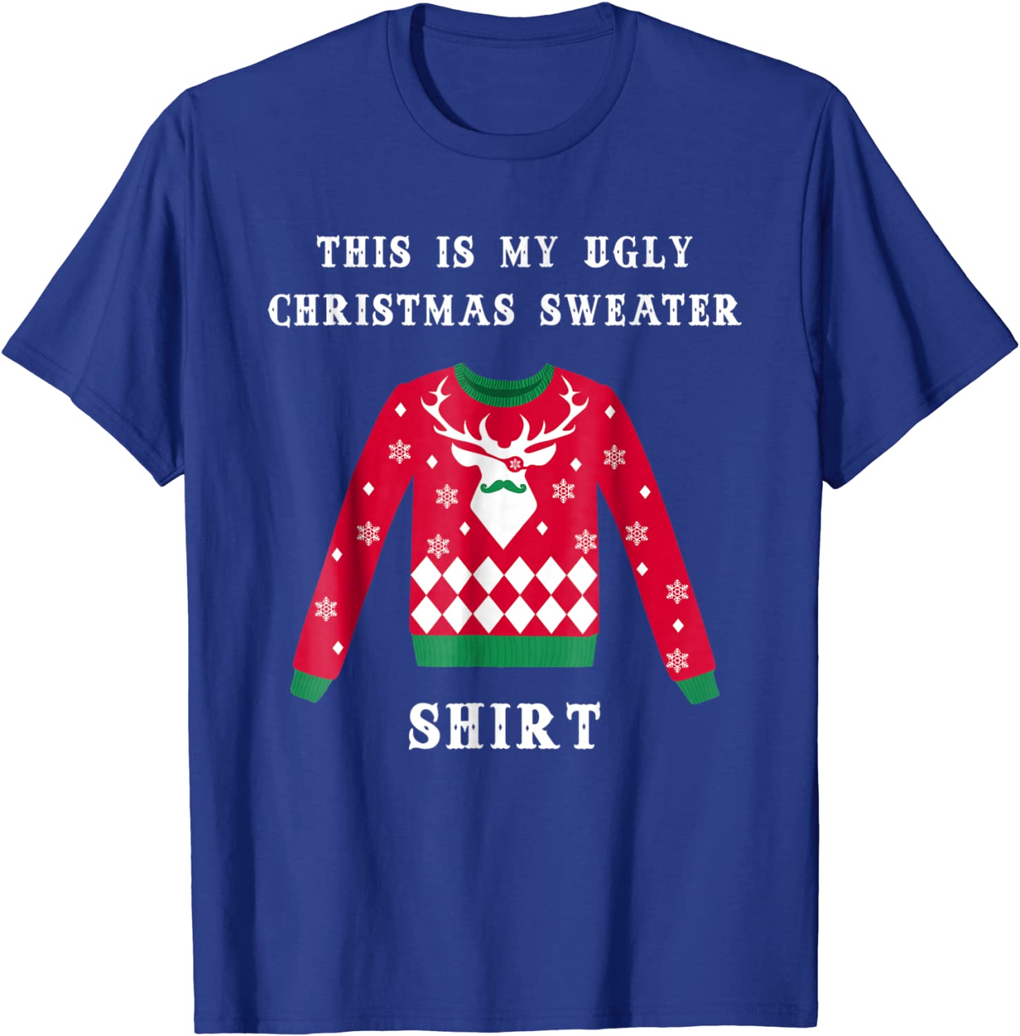 Ugly Christmas Sweater T Shirts|This Is My Ugly Christmas Sweater T Shirt