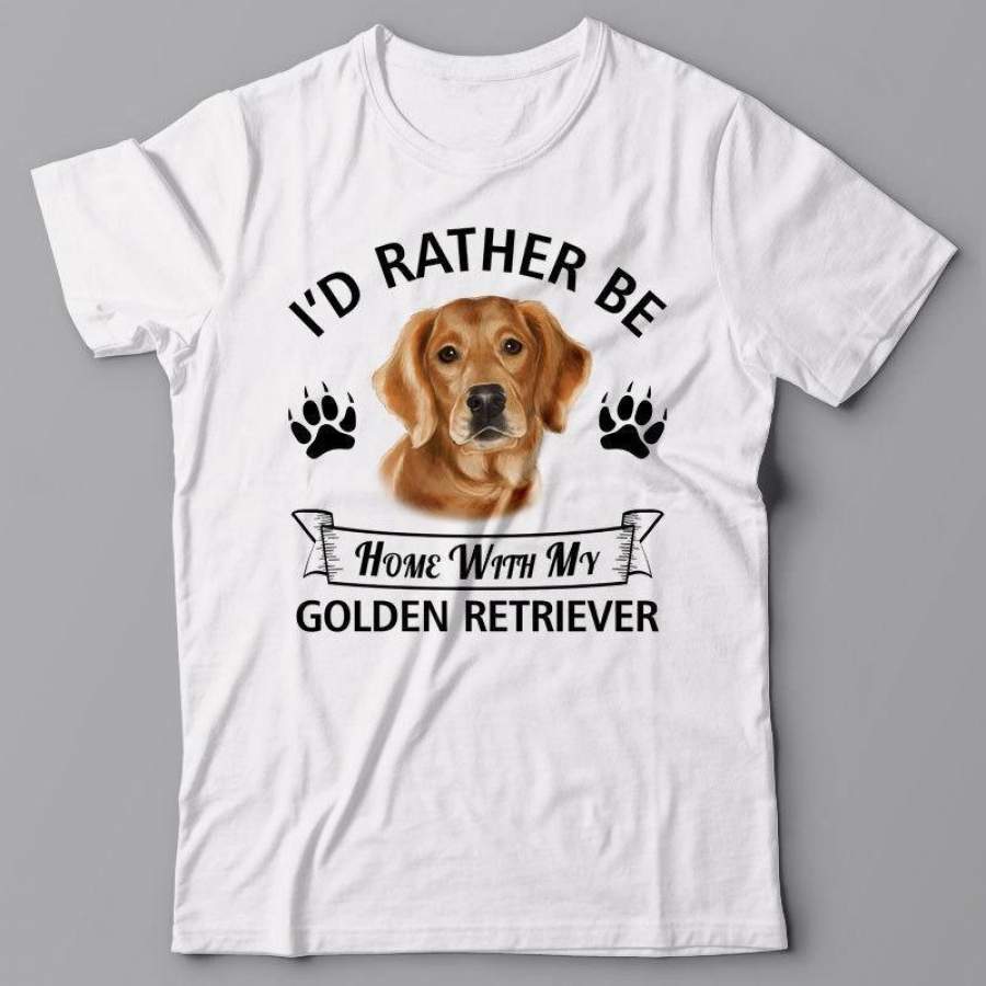 I’D Rather Be Home with My Beagle Dog Gift for Owner Custom T Shirt