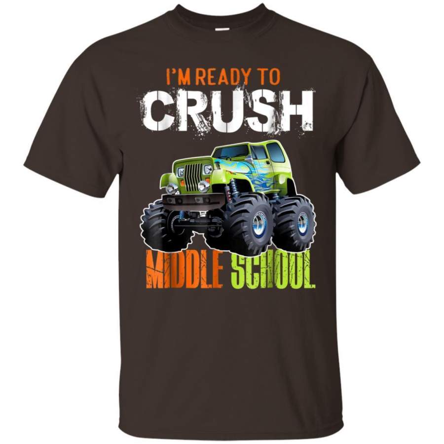 AGR Middle School Monster Truck  First Day Of School Tshirt Jaq T-shirt