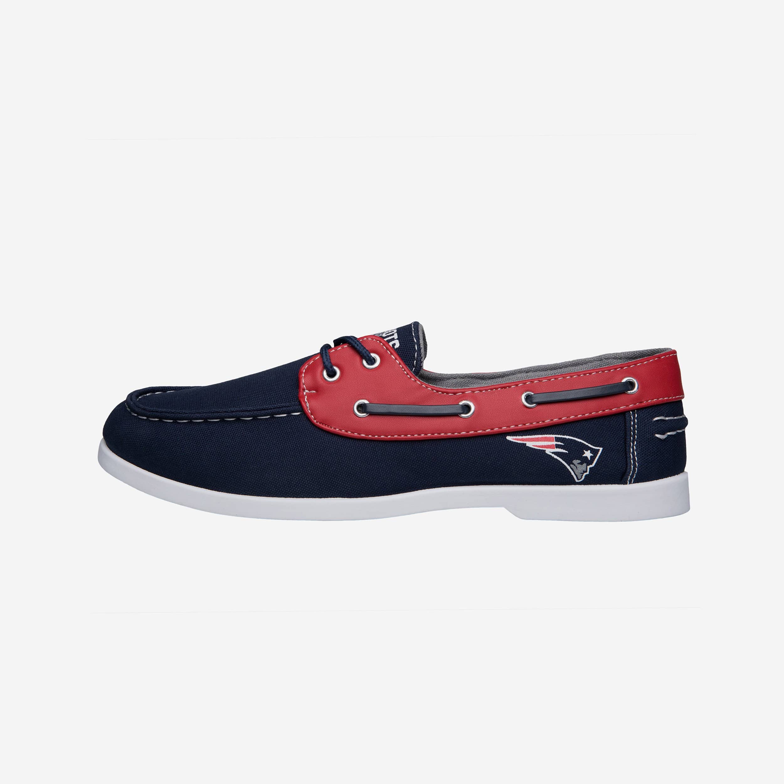 New England Patriots Mens Side Logo Canvas Shoe