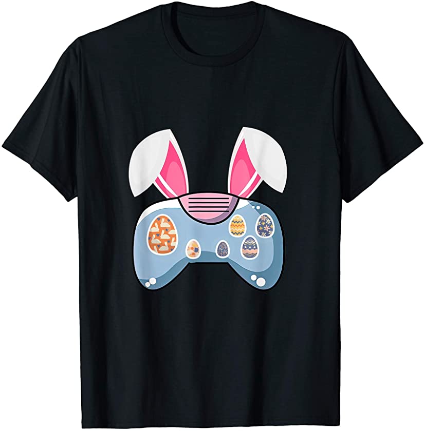 Video Game Bunny Eggs Costume Easter Day Boys Kids T-Shirt