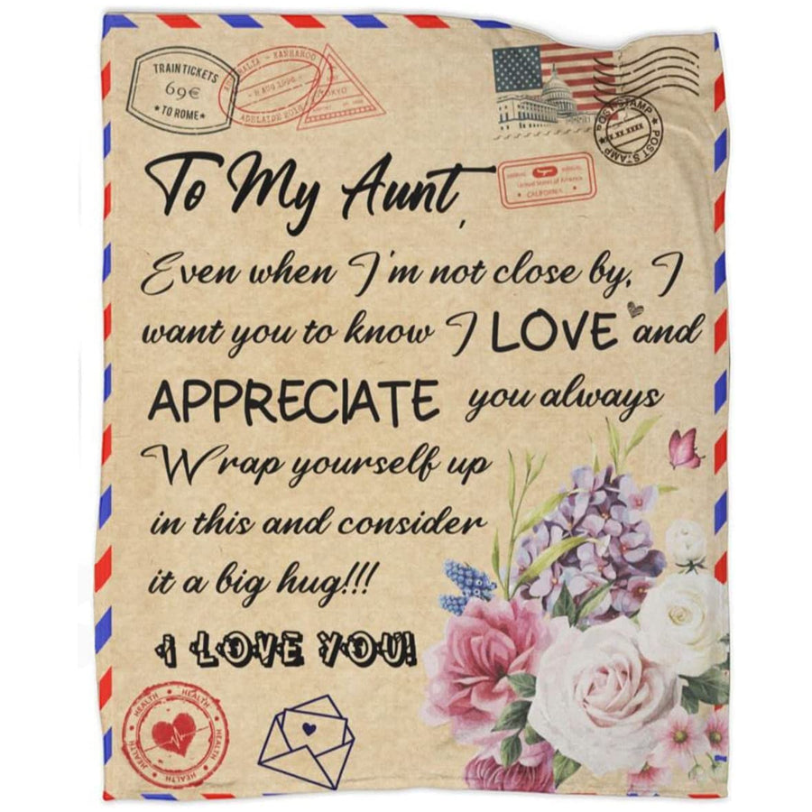 Aunt Gift, Best Aunt Ever Gifts, Gifts For Aunts From Niece For Mothers Day Birthday Thanksgiving Christmas Blanket