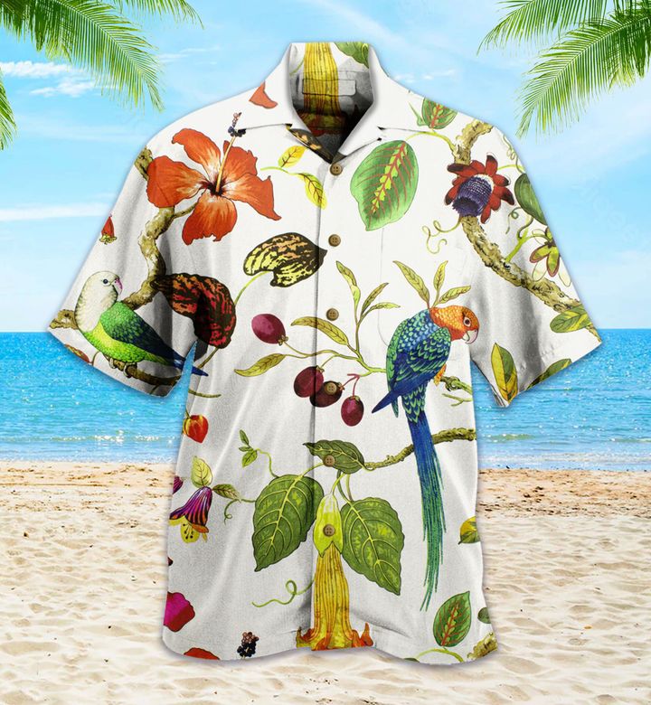 Parrot Flower Retro Colorful Hawaii Shirt Ha76530