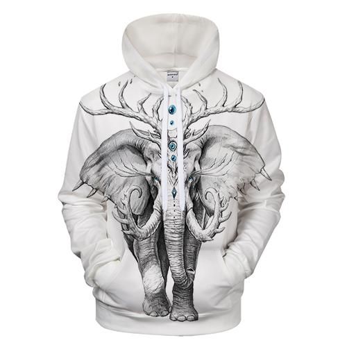 Majestic Elephant 3D Sweatshirt Hoodie Pullover