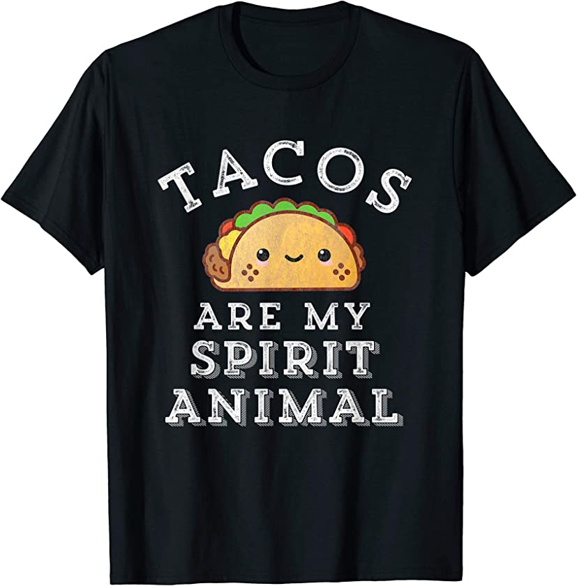 Tacos Are My Spirit Animal Mexican Food Funny Spicy Retro T-Shirt