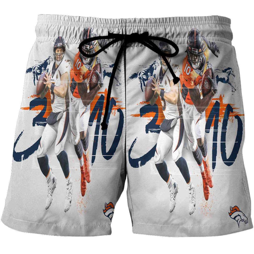 Denver Broncos Russell Wilson X Jerry Jeudy V54 3D All Over Print Summer Beach Hawaiian Short