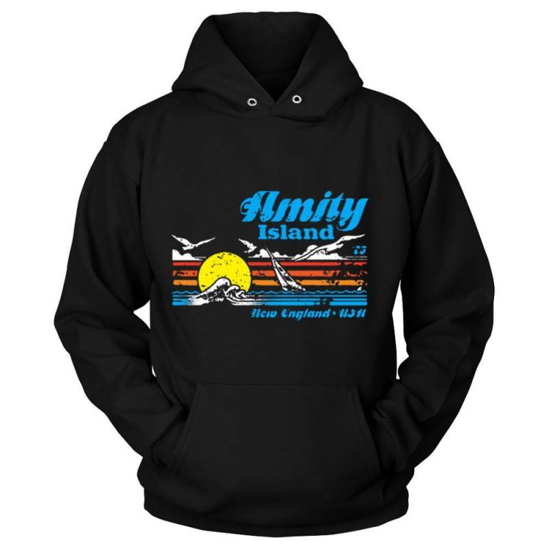 Amity Island New England Jaws Great White Shark Unisex Hoodie