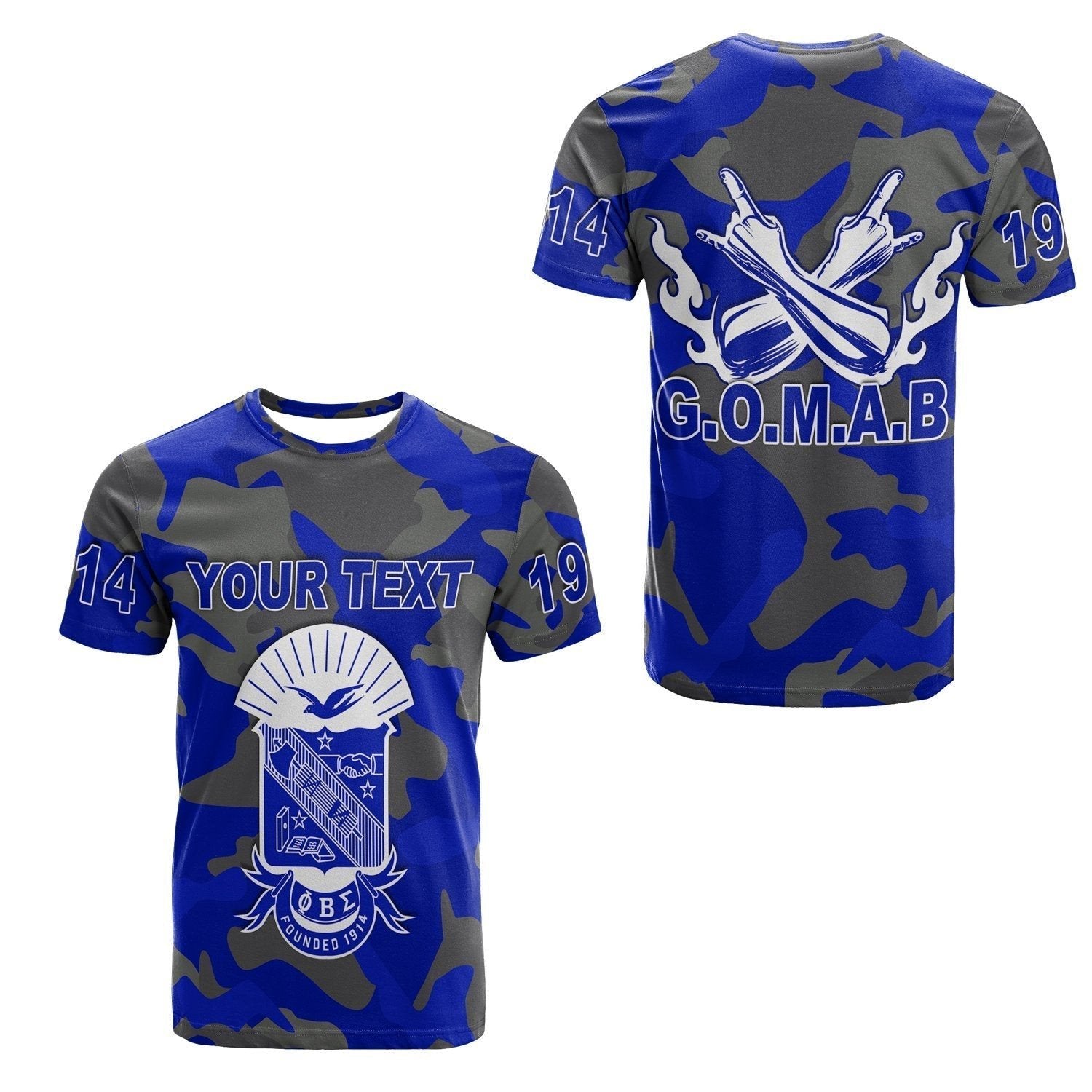 Fraternity Tshirt – Personalized G.O.M.A.B Tshirt Phi Beta Sigma Camouflage