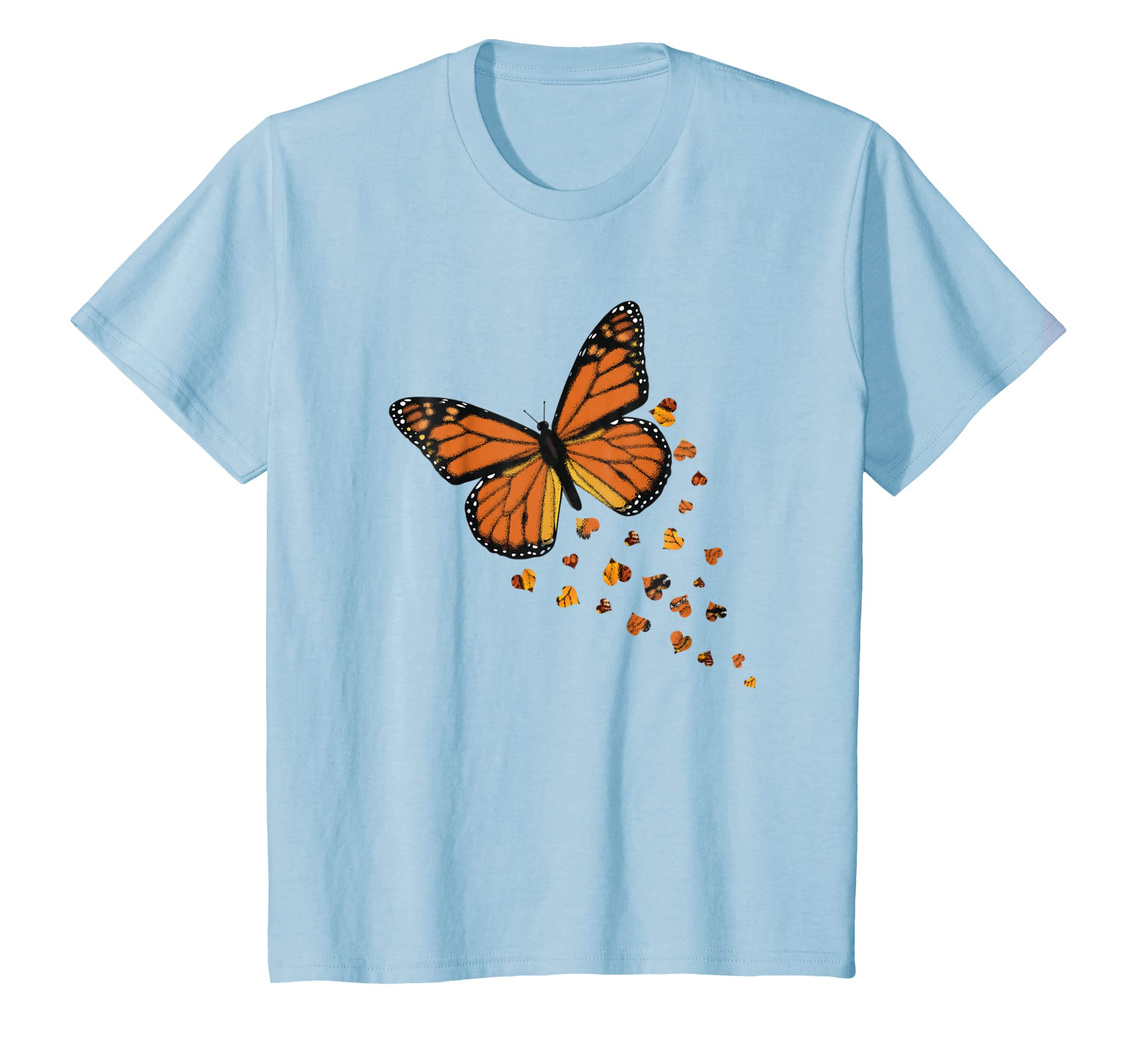 Monarch Butterfly Love Heart Tshirt Gift For Women And Girls