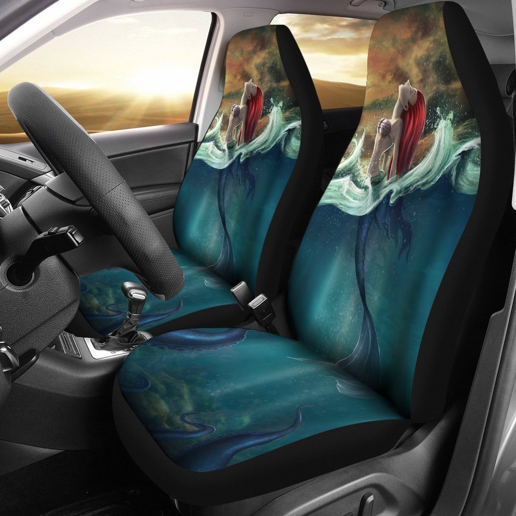 Ariel Mermaid Swiming Up Car Seat Cover