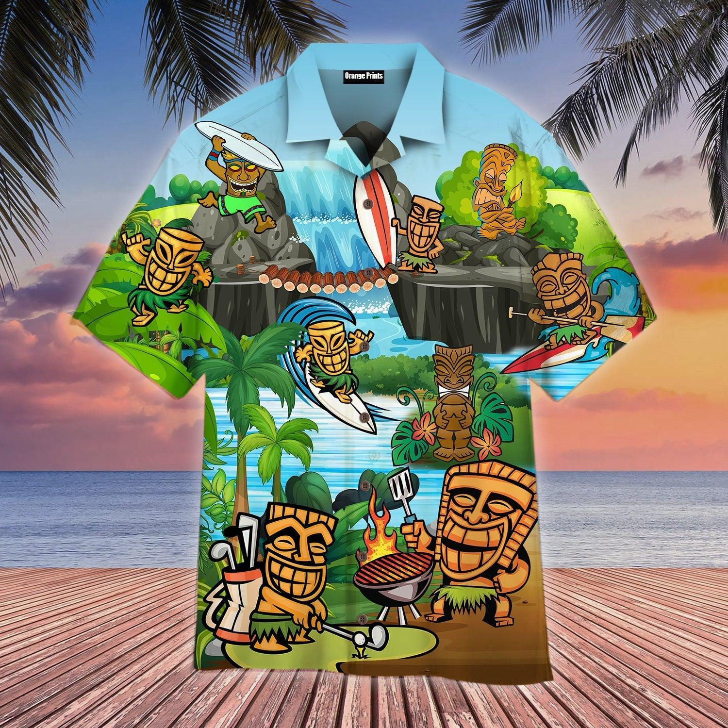 Tiki Keep Saying Aloha Hawaiian Shirt For Men And Women Ha32093