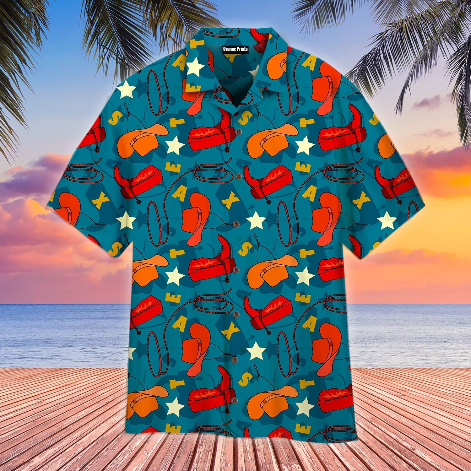 Texas Cowboy Style Hawaiian Shirt – For Men And Women