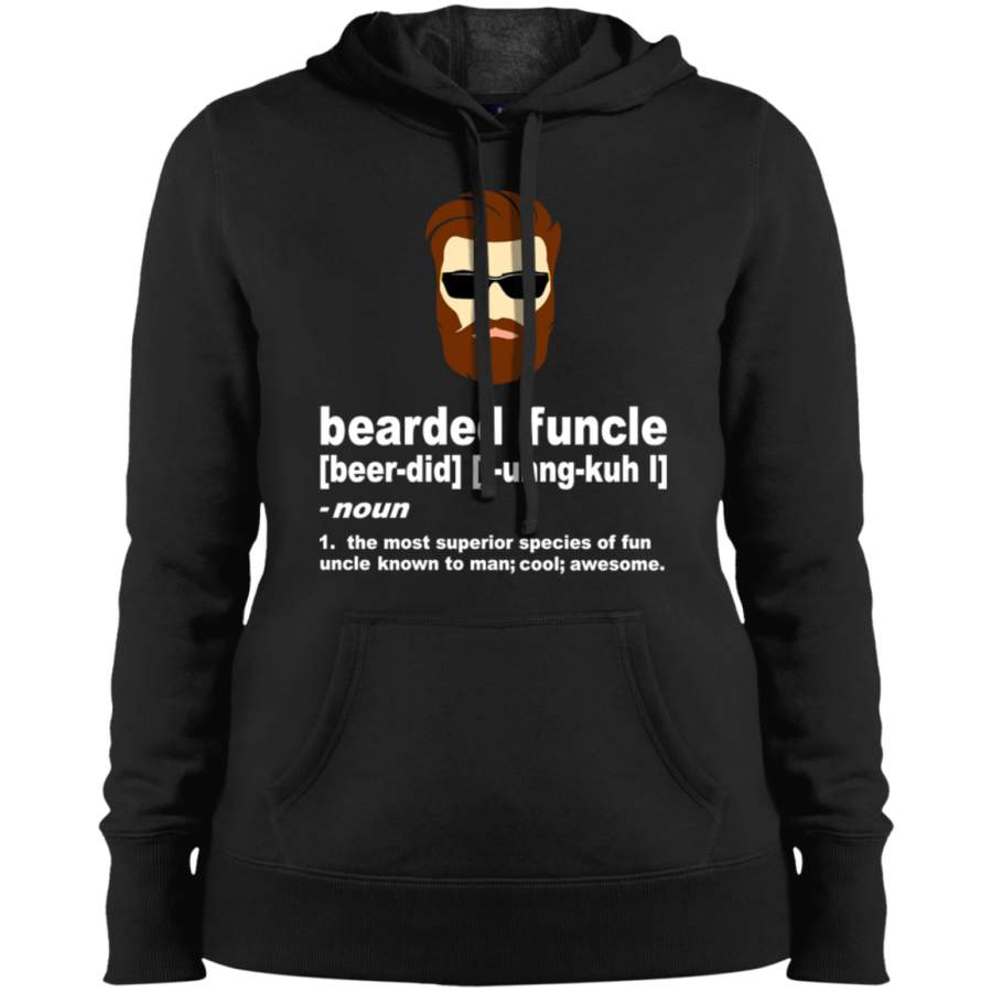 AGR Mens Bearded Funcle Shirt Funny Uncle Definition T-Shirt Ladies’ Pullover Hooded Sweatshirt