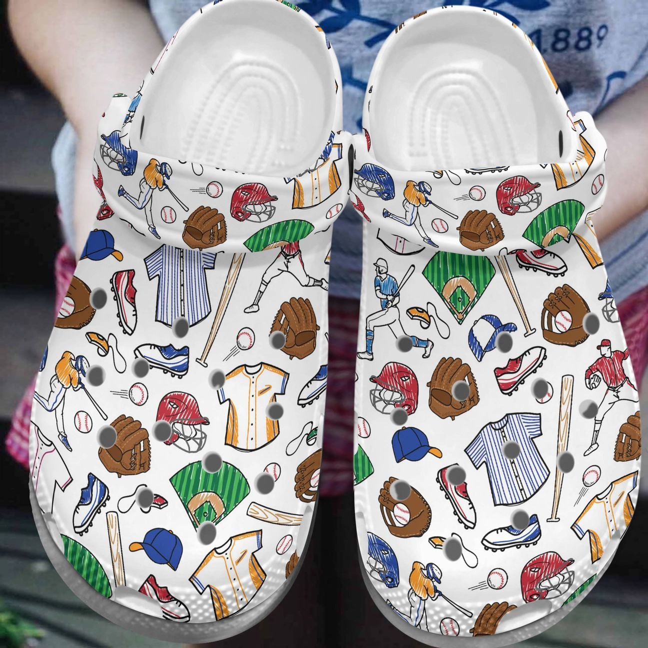 Baseball Personalize Clog Custom Crocss Fashionstyle Comfortable For Women Men Kid Print 3D Baseball Spirit