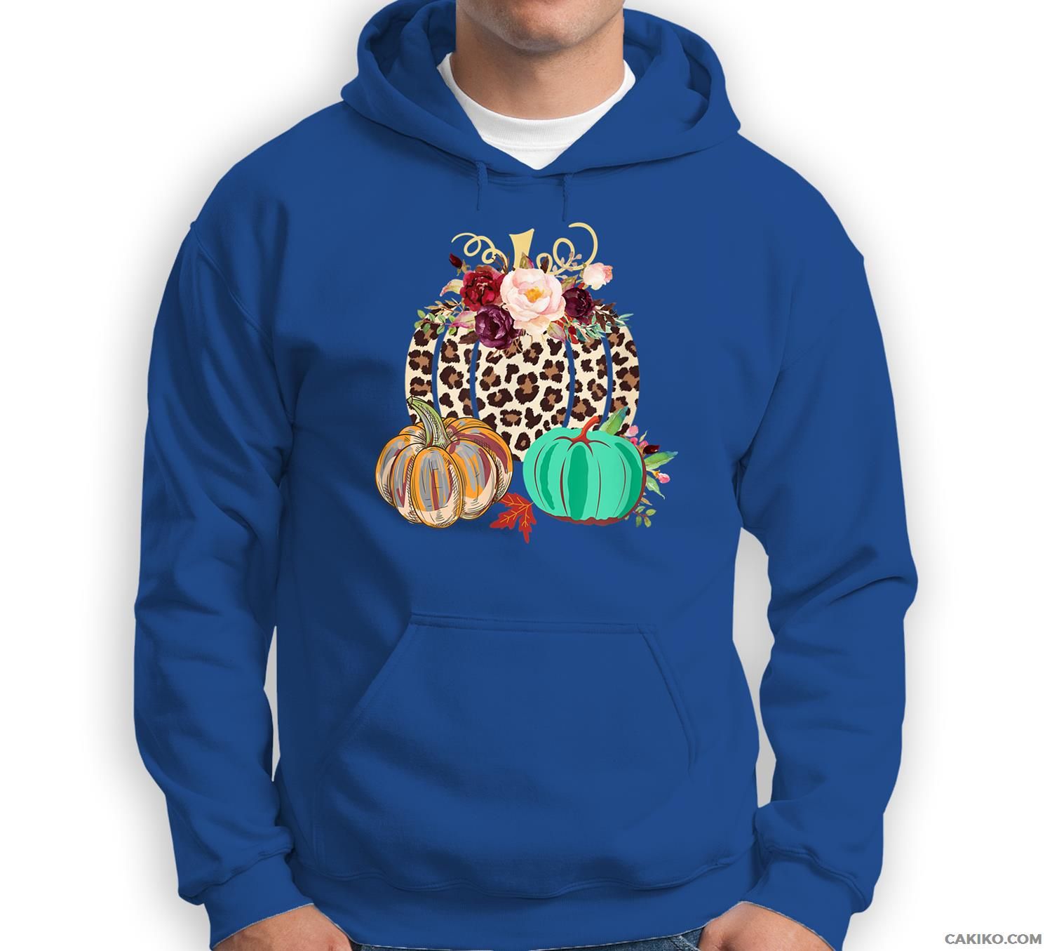 Fall Leopard Cheetah Pumpkin Rustic Halloween Thanksgiving Sweatshirt & Hoodie