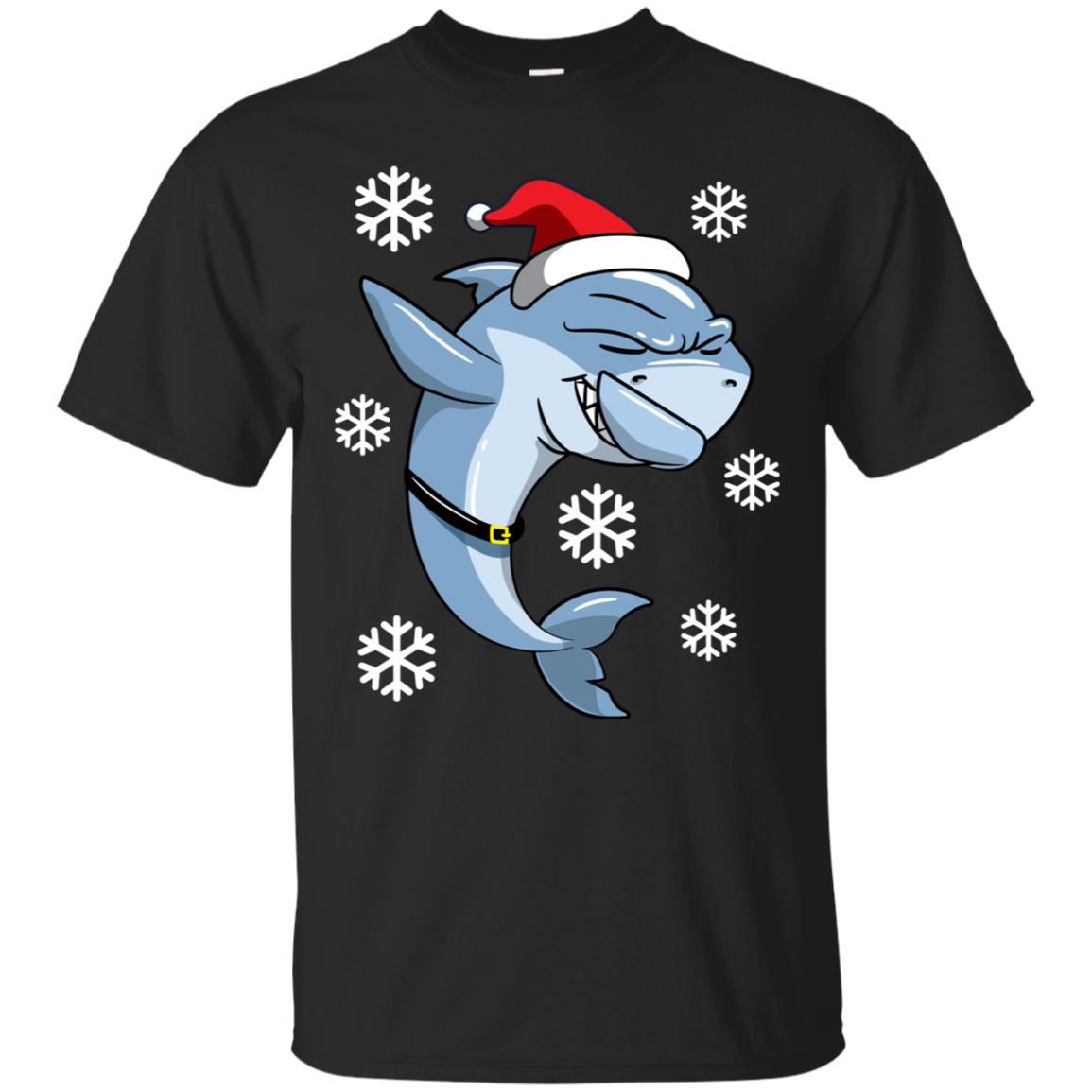 Christmas Shirt With Funny Dabbing Santa Shark For Men, Boys