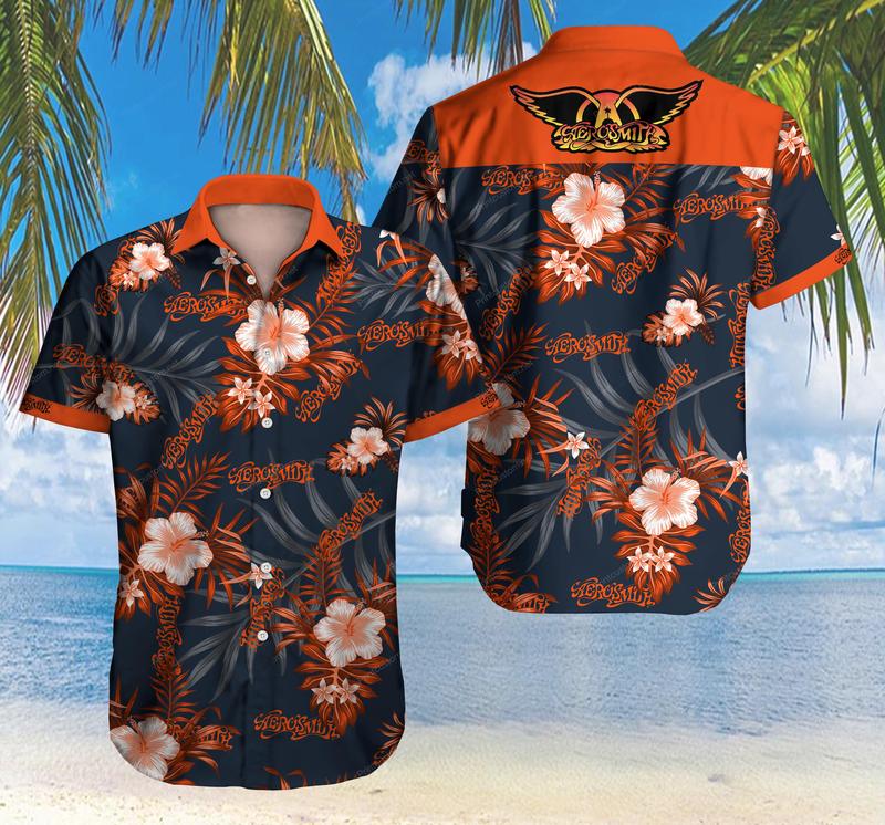 Aerosmith Tropical Pattern- Hawaii Shirt-Hao