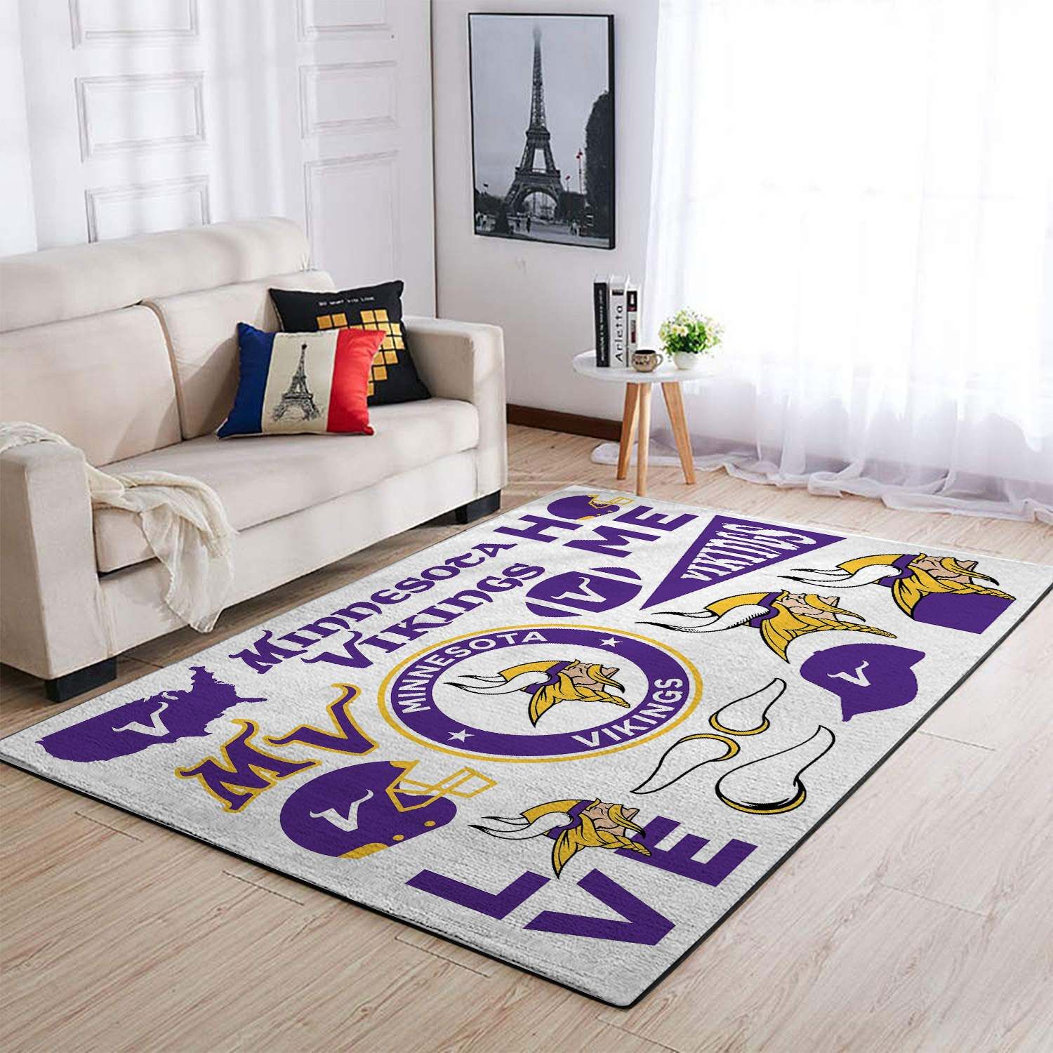 Minnesota Vikings Area Rugs Living Room Carpet SIC121205 Local Brands Floor Decor