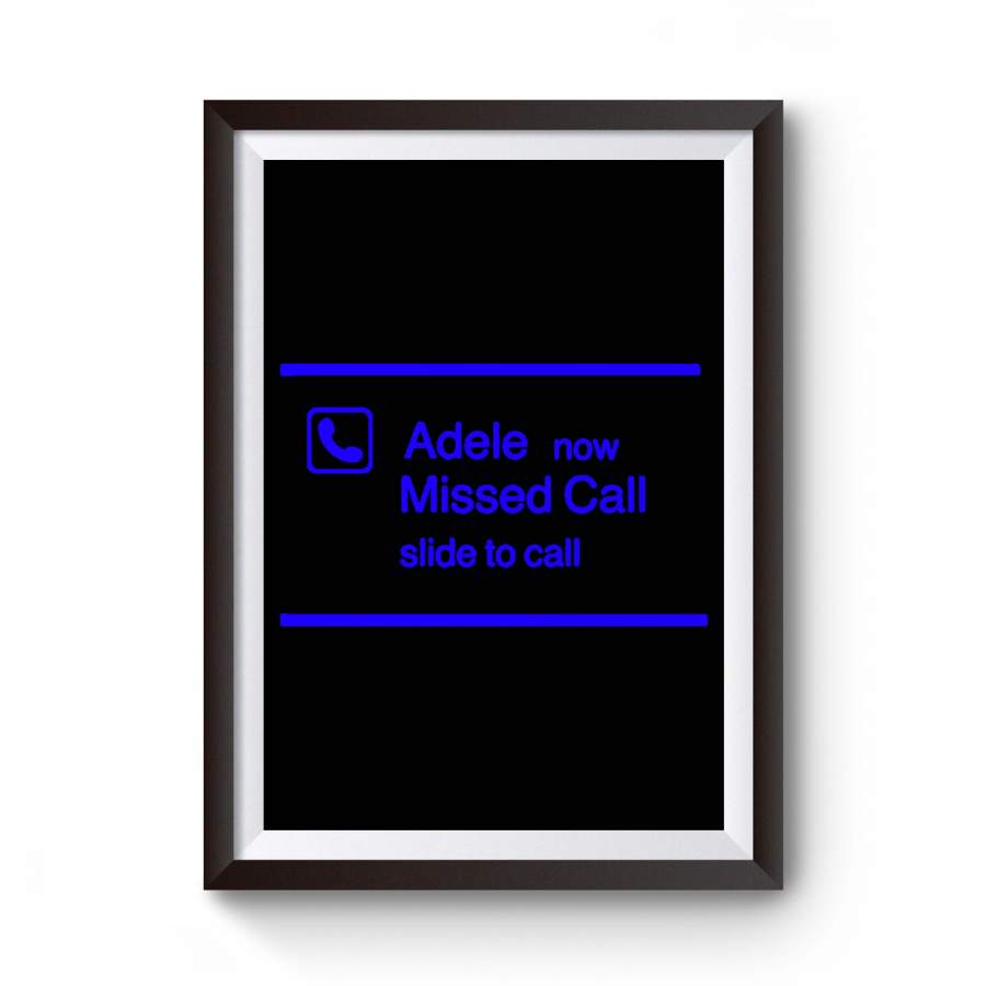 Adele Missed Call Hello Lyrics For Adele Fan Gift Poster