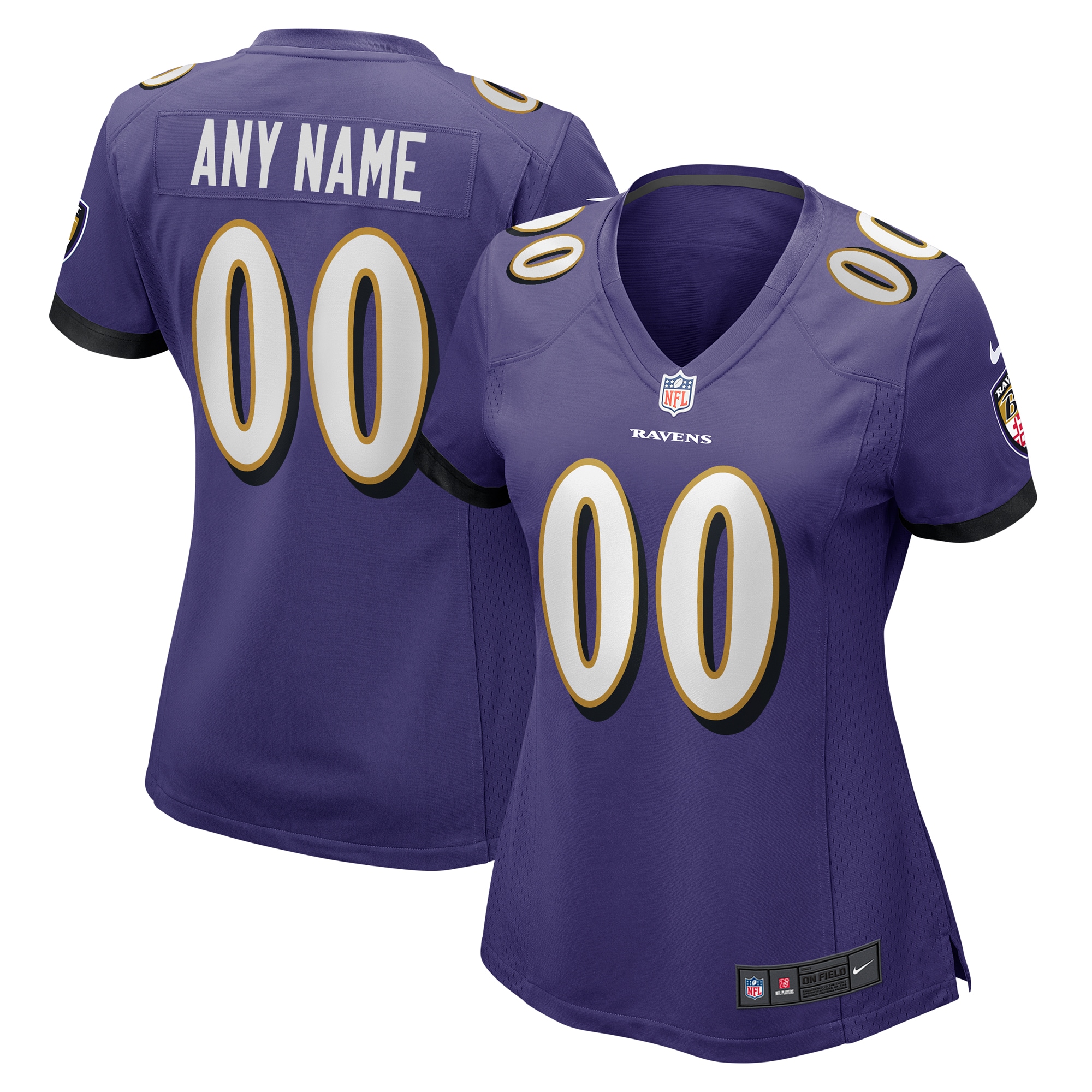 Baltimore Ravens Women's Custom Game Jersey – Purple