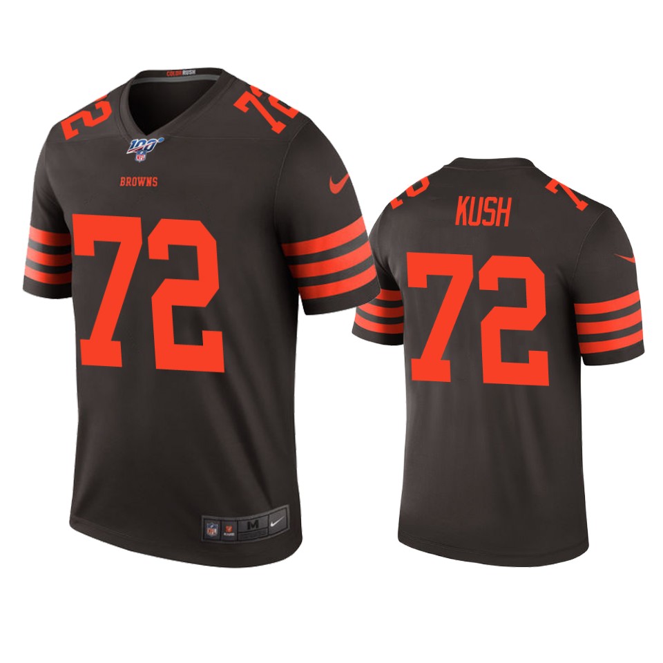 Cleveland Browns Eric Kush Brown 100th Season Color Rush Legend Jersey