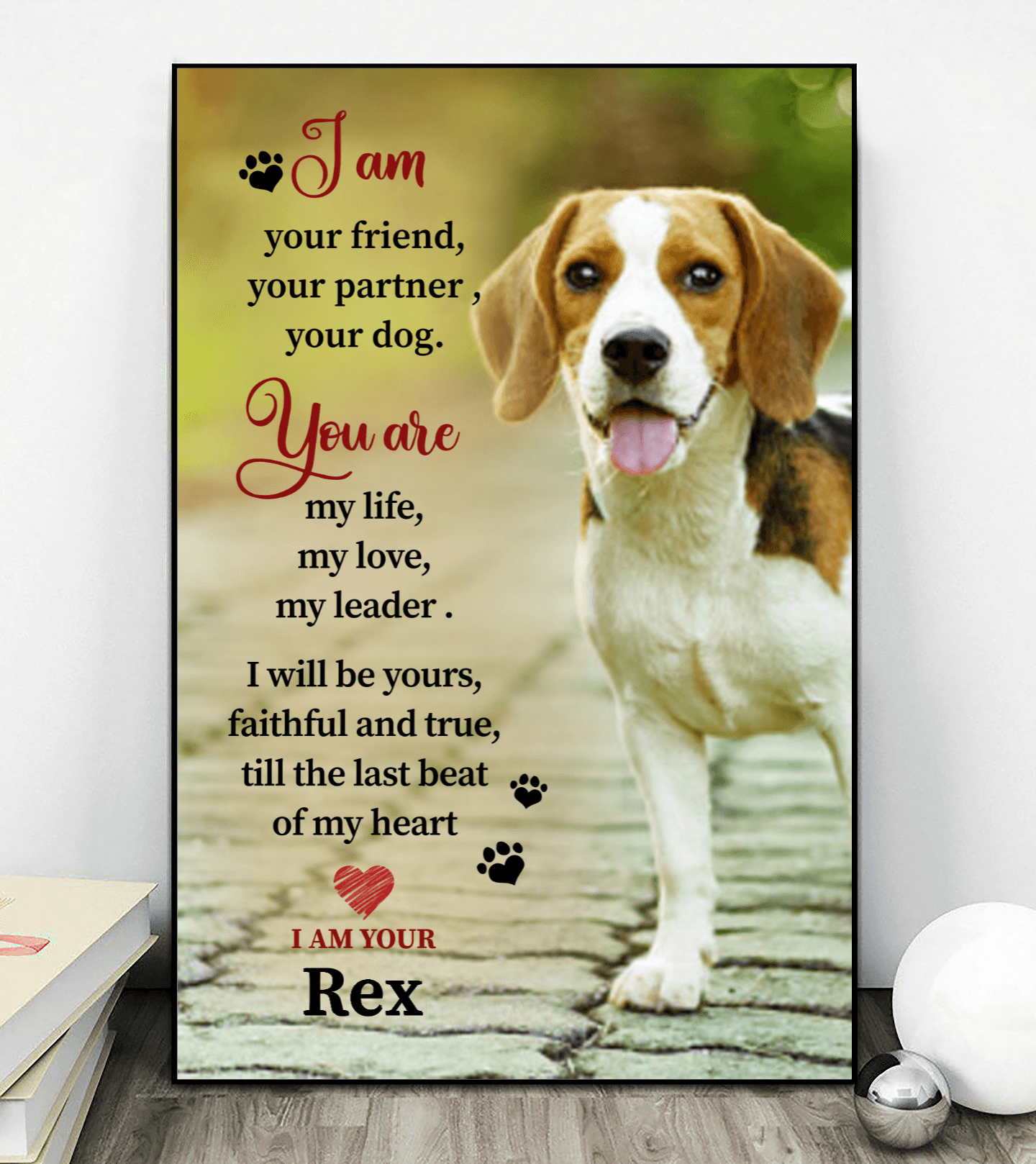 Animal Canvas-I Am Your Friend, Your Partner, Your Dog Canvas – Canvas Wall Art – Dog Canvas