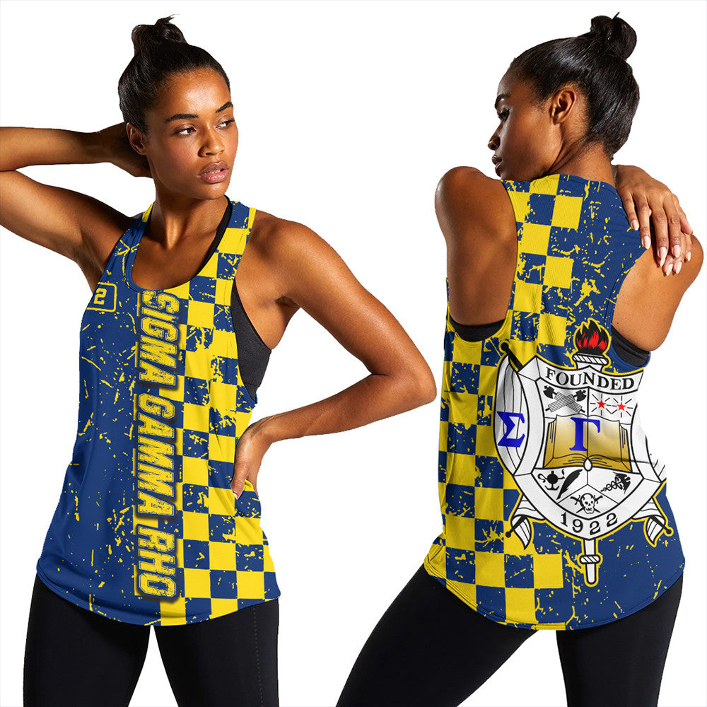 Sorority Tank Top – Sigma Gamma Rho Caro Style Women’S Racerback Tank