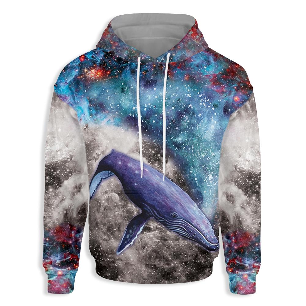 Humpback Whale Breath In Galaxy Ez24 0211 All Over Print Hoodie