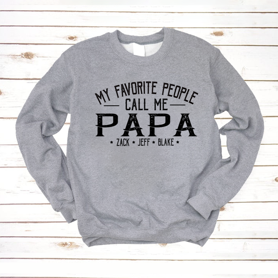 Personalized My Favorite People Call Me Grandpa And Kids Sweatshirt