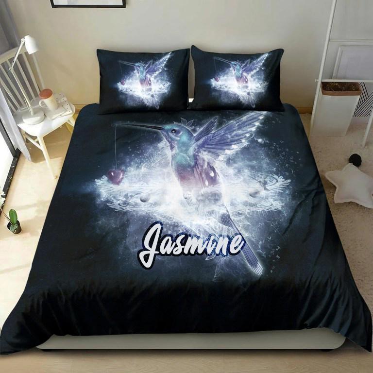Tmarc Tee Personalized Name Hummingbird Bedding Set