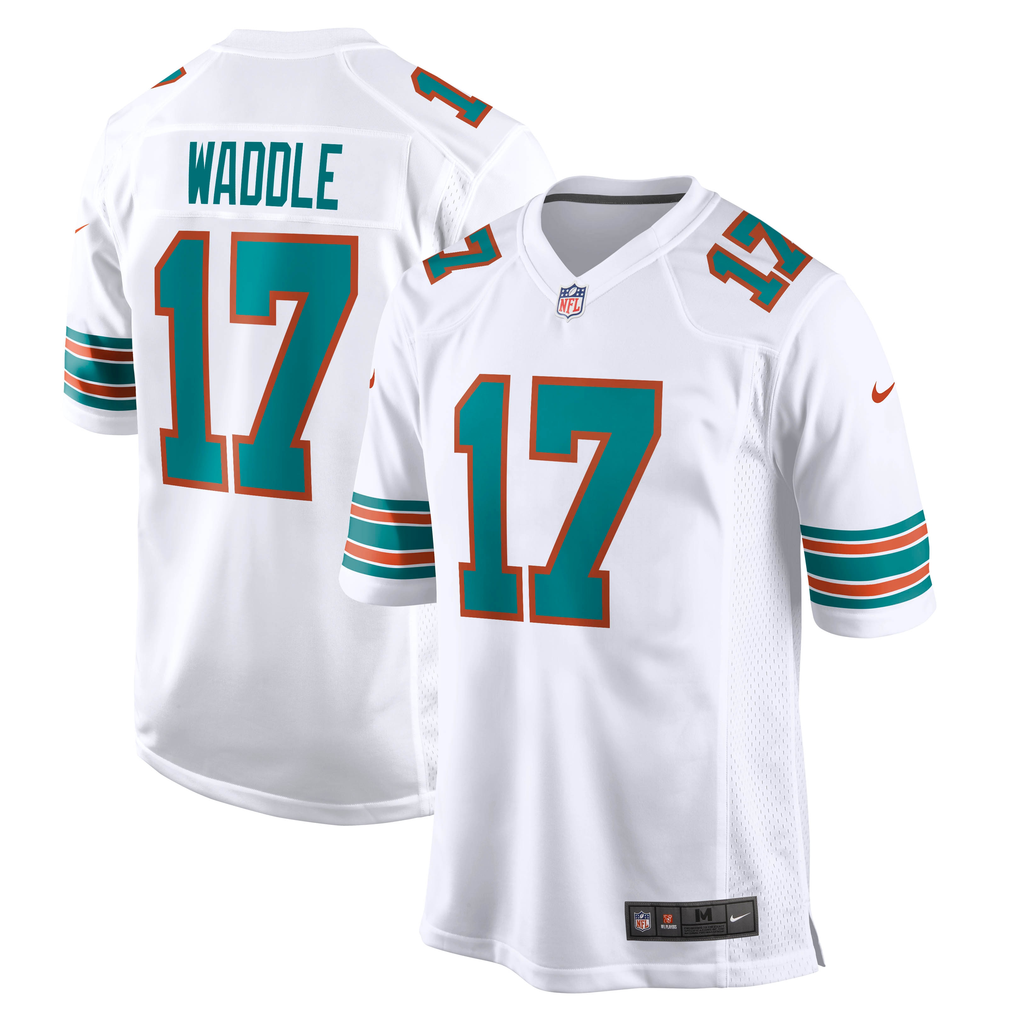 Men’s Miami Dolphins Jaylen Waddle White Game Jersey