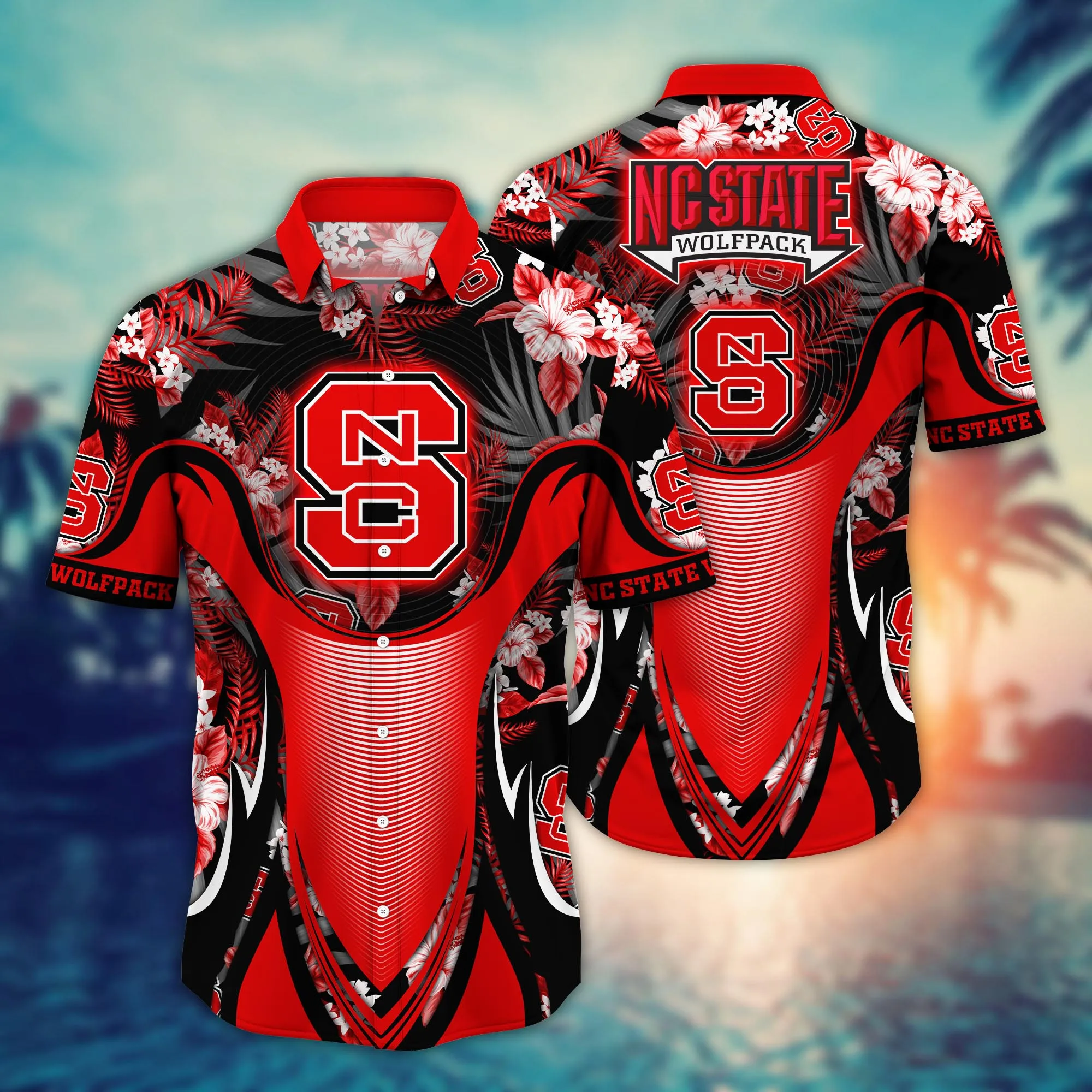 Nc State Wolfpack NCAA Hawaiian Shirt Sea Shores Aloha Shirt