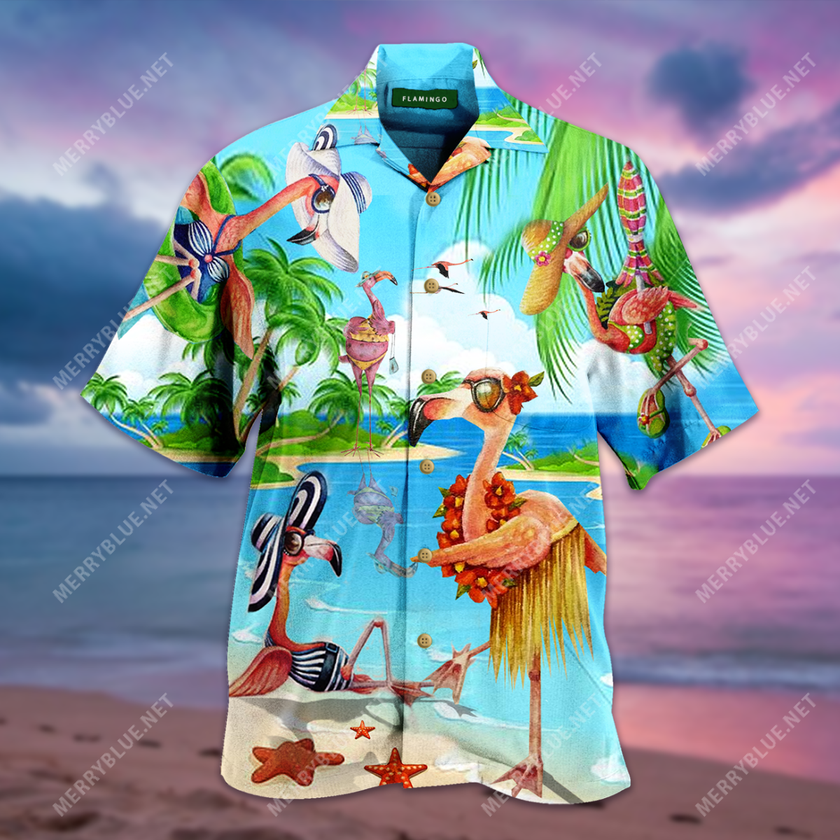 Amazing Flamingo Unisex Hawaii Shirt Ha74137